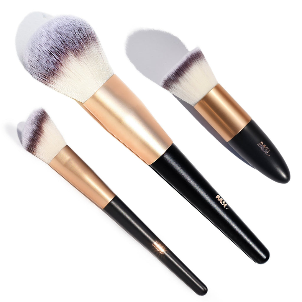 All three MSLONDON MAKEUP BRUSHES